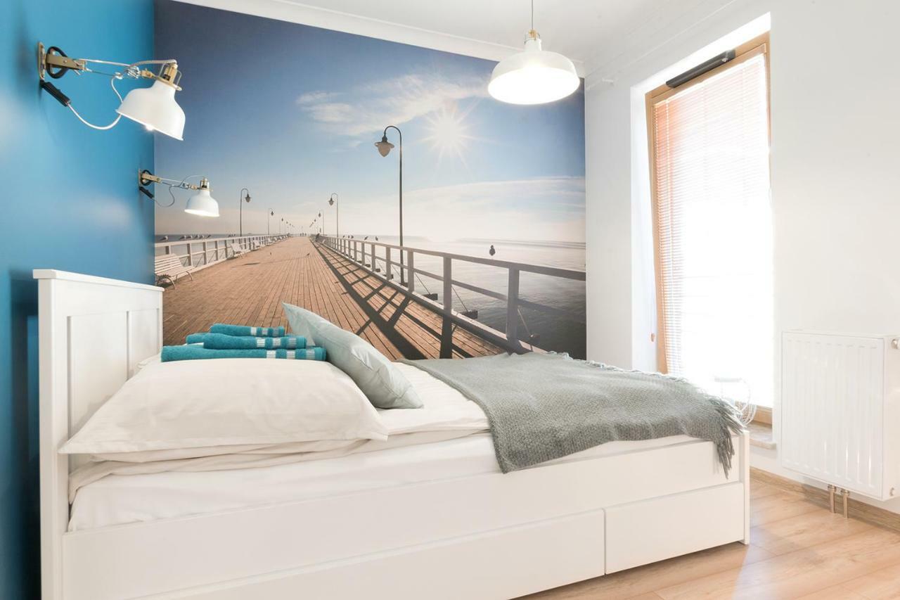 Blue Apartment In Vibrant Heart Of Гдиня Екстериор снимка